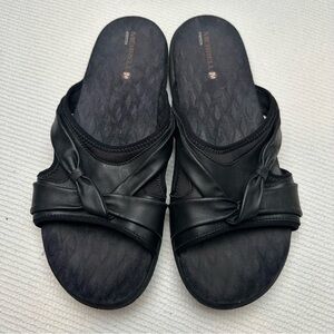 Women's Merrell Vesper Slide Black Leather/Mesh size 11